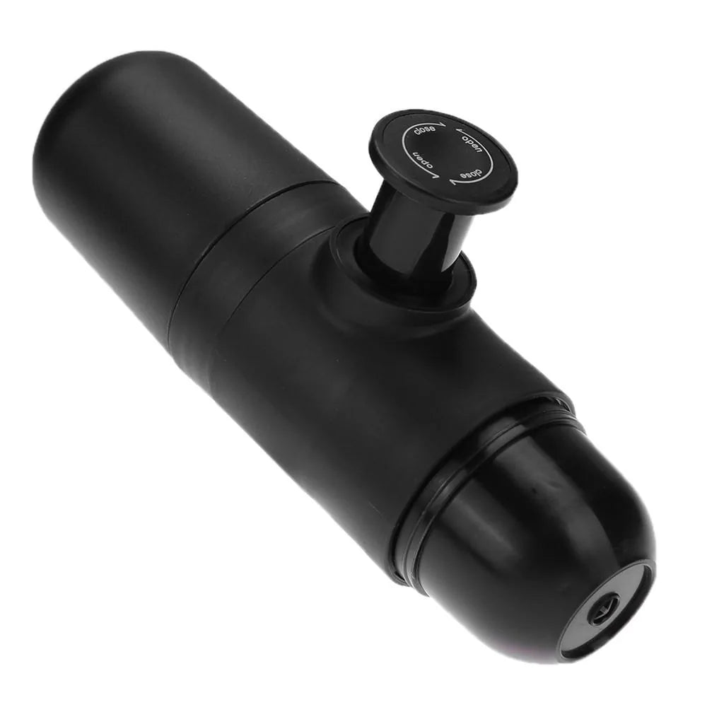 Compact manual espresso machine for making rich, flavorful espresso anywhere, with simple operation and portable design.