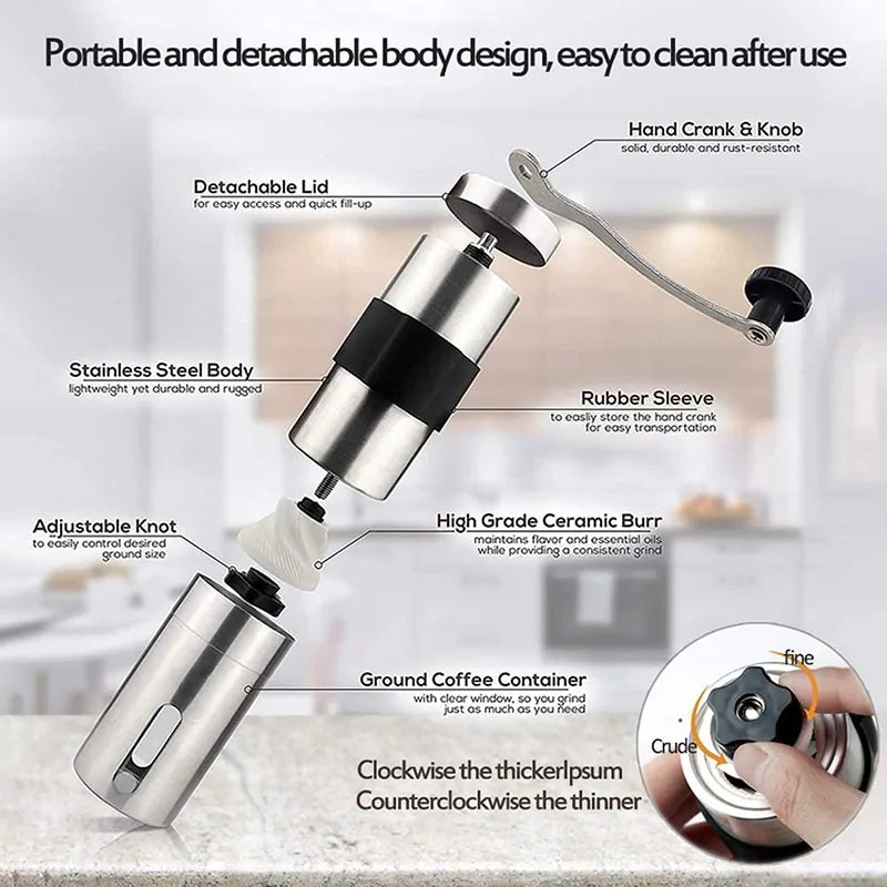 Stainless Steel Manual Coffee Grinder