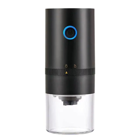 Portable electric coffee grinder with precision ceramic burrs, offering customizable grind settings for a fresh, customized brew anywhere.